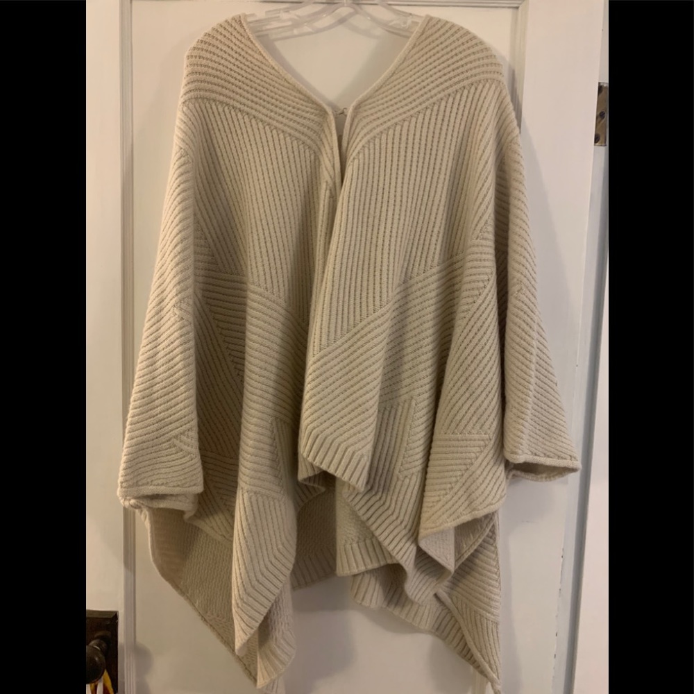 Cream Sweater Poncho